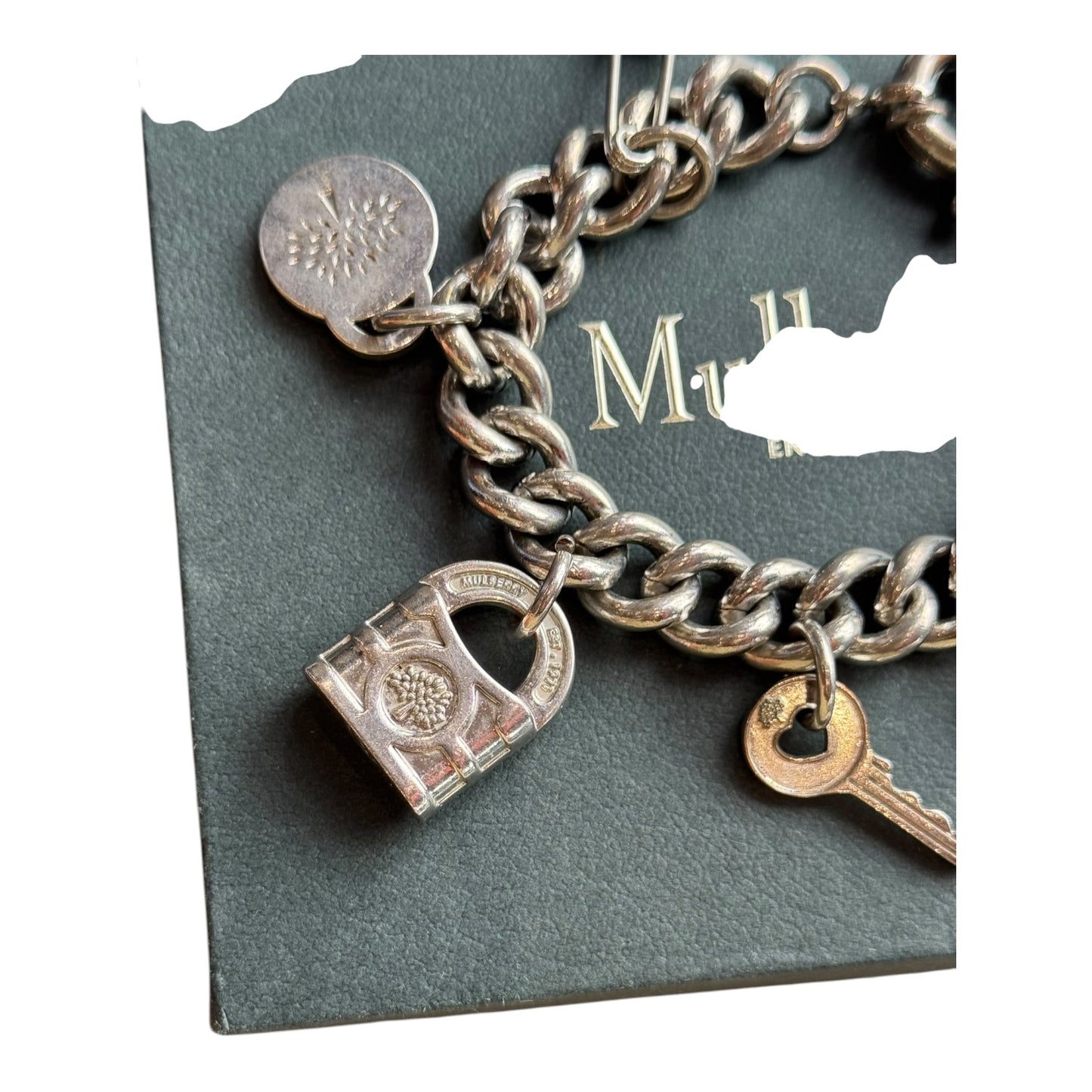 Vintage Mulberry Silver Charm Bracelet