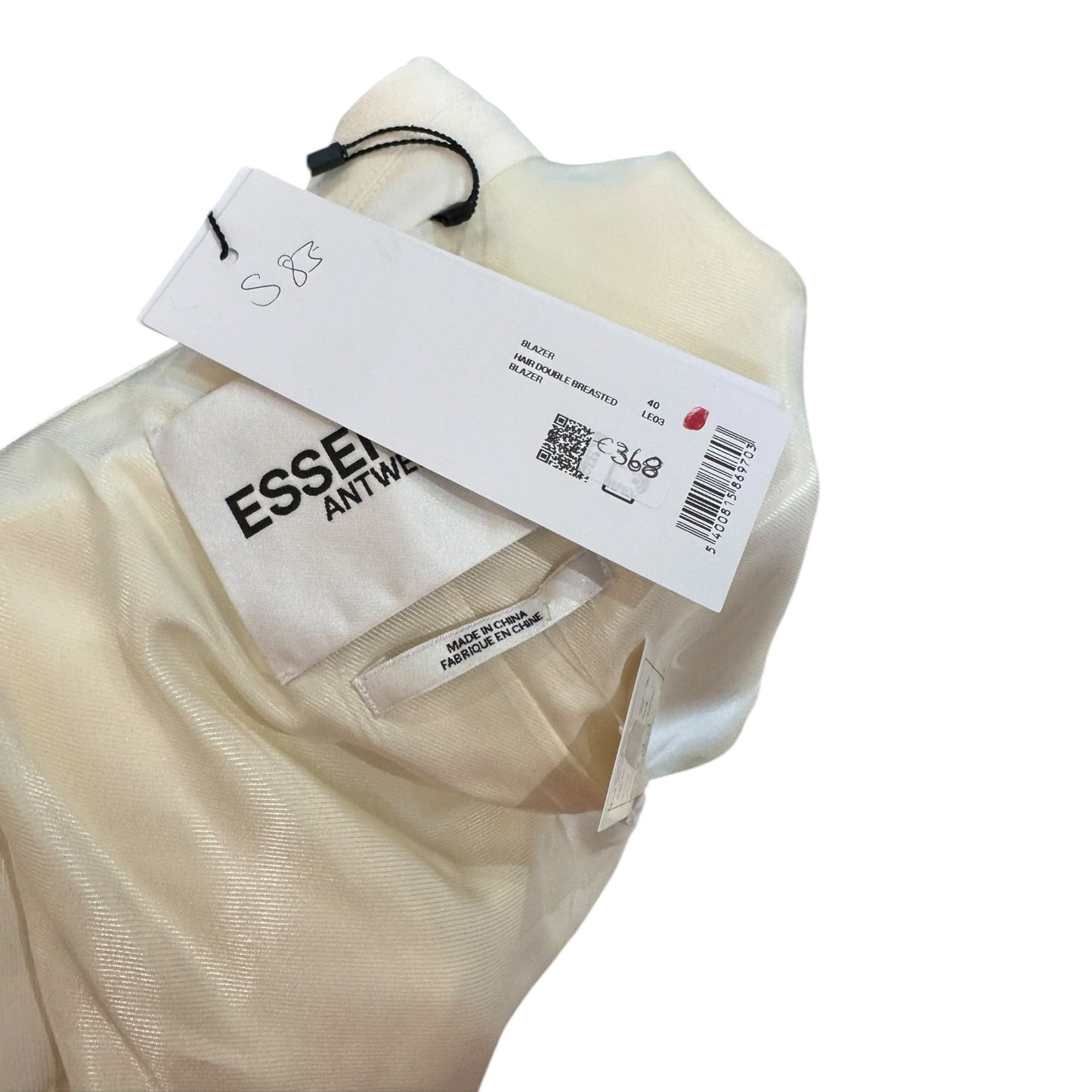 Essentiel Antwerp Off White Red Trim Trouser Suit - 14 - NEW