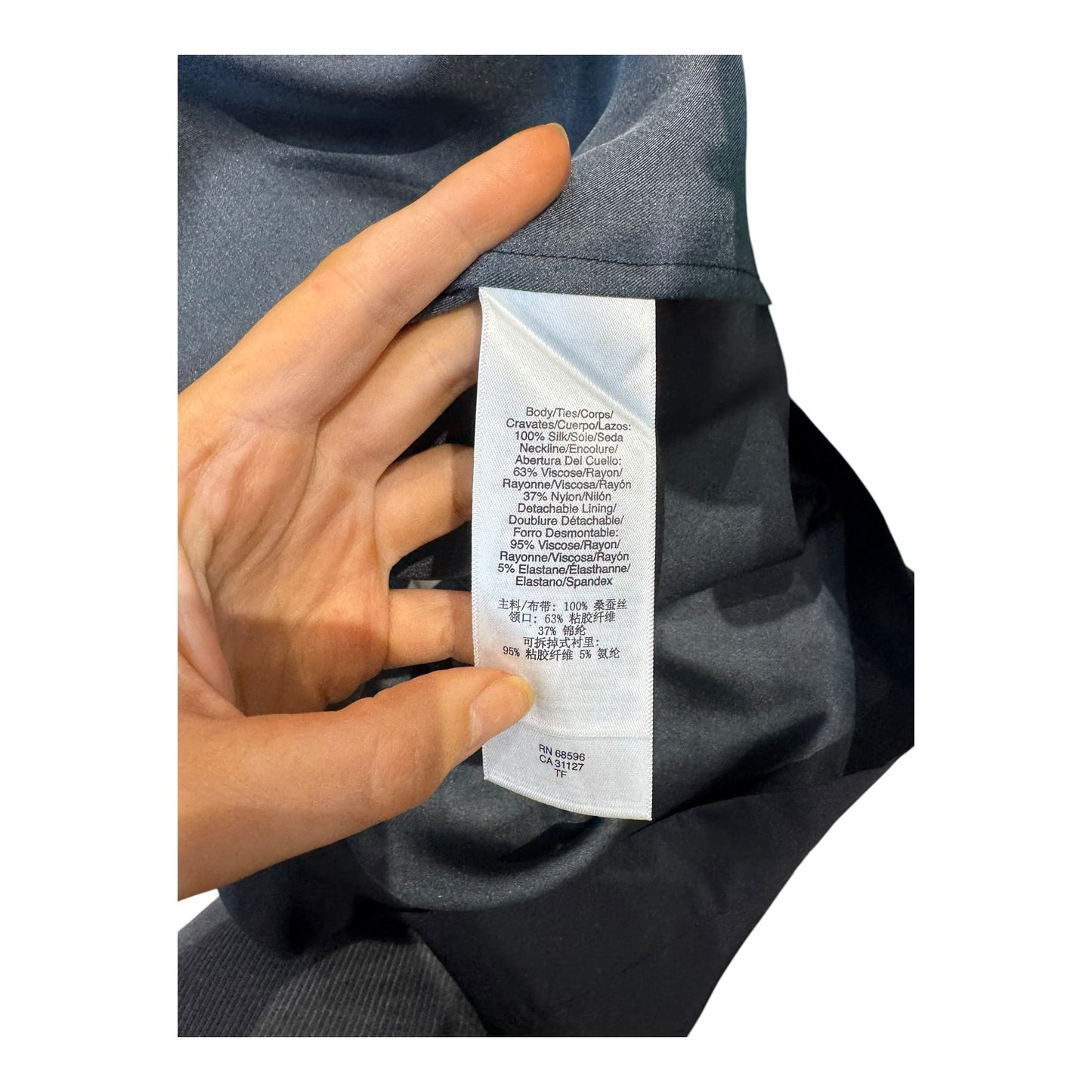 DKNY Cream and Black Silk Dress - 10