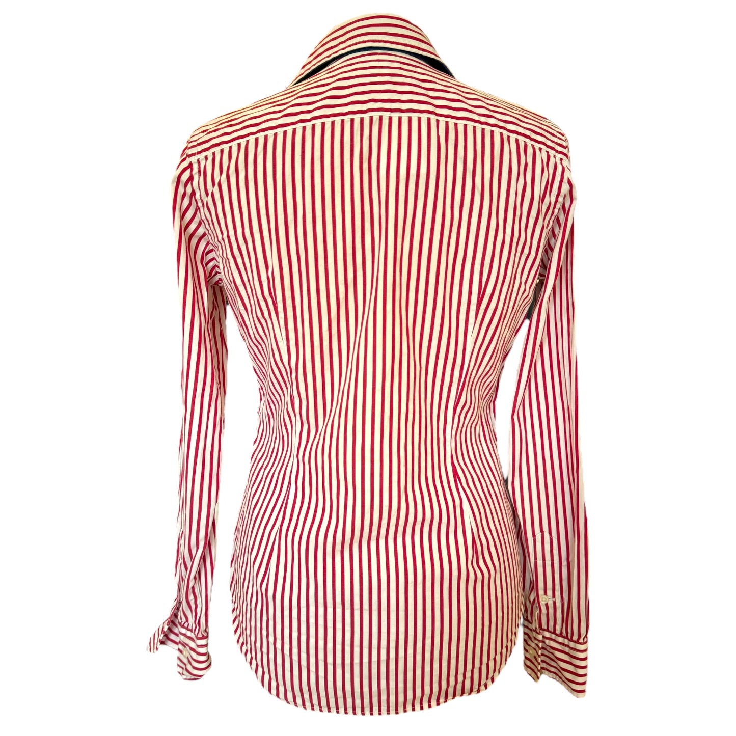 Ralph Lauren Red and White Stripe Shirt - 8