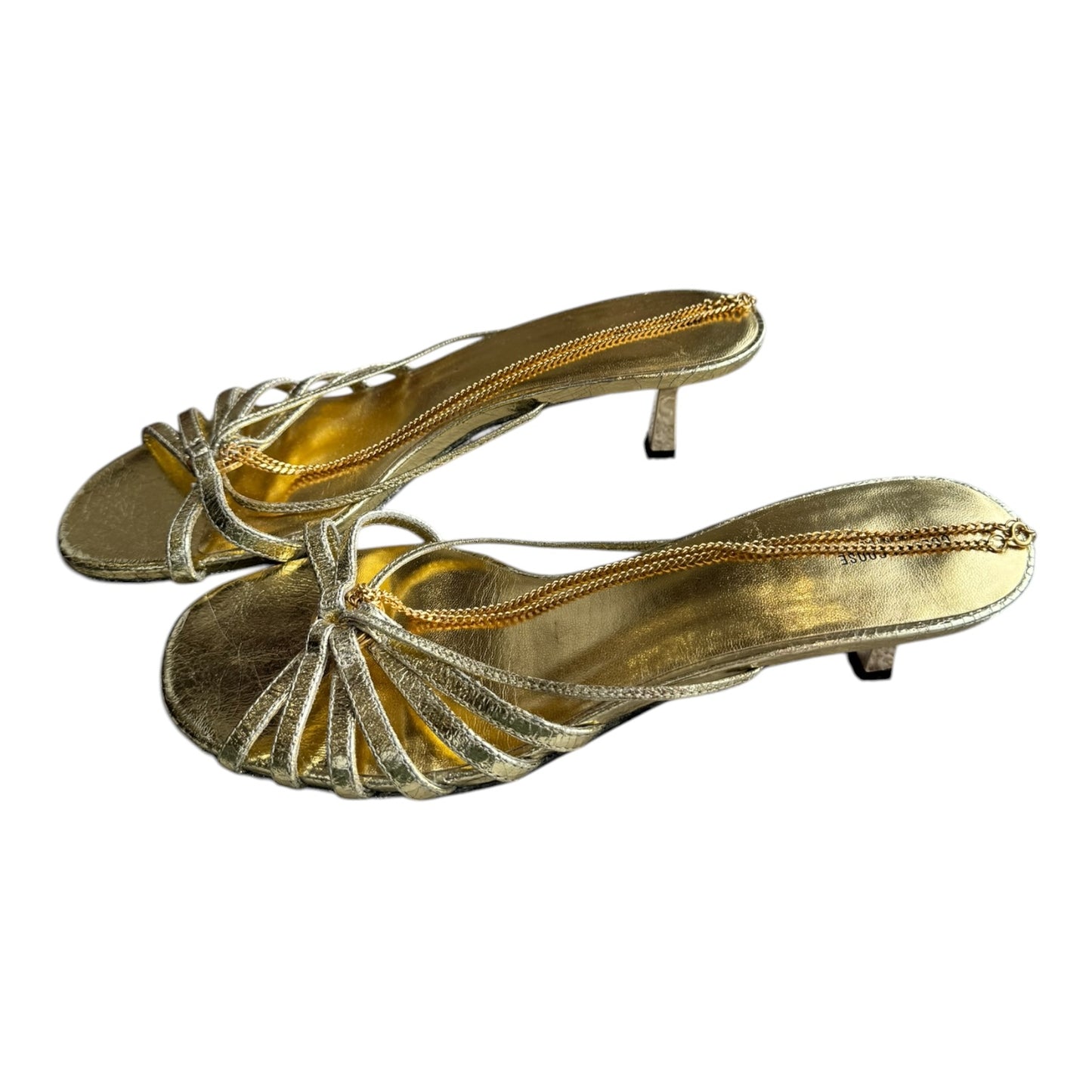 Golden Goose Gold Gold Heeled Sandals - 39/6