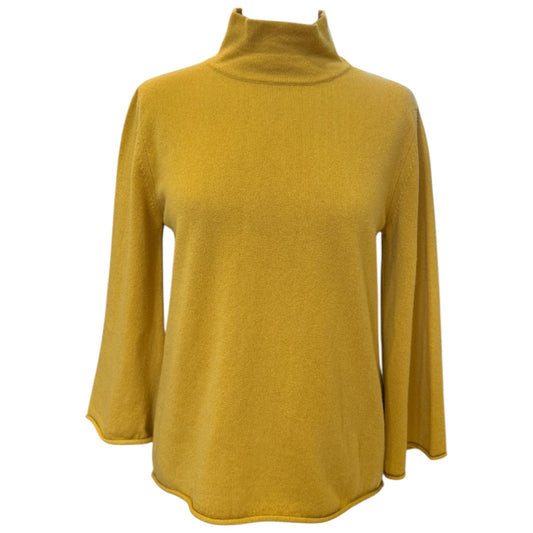 Kangra Mustard Wool, Cashmere and Silk Polo Neck - 10/12