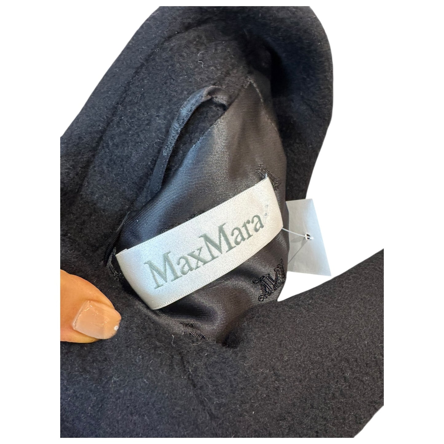 Max Mara Black Camel Wool Coat - 10