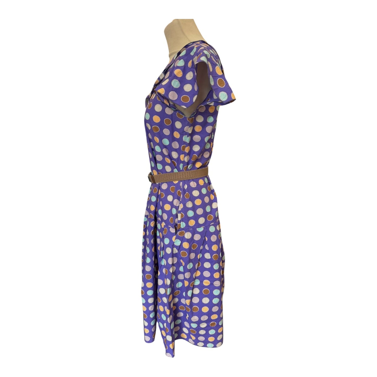 Marni Purple Spot Dress with Belt - 12