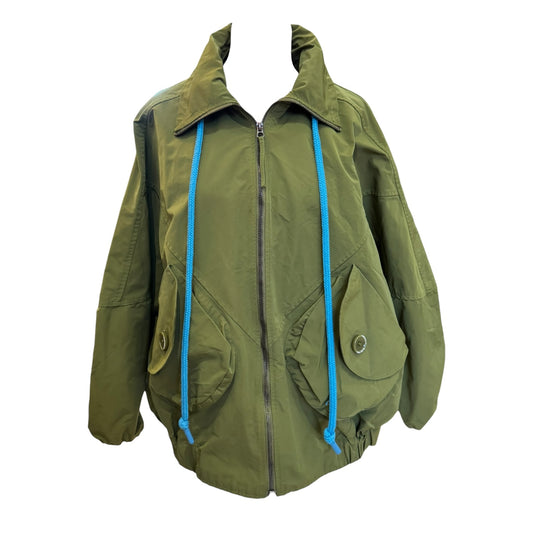 Oof Khaki Oversized Rain Jacket - 10/12