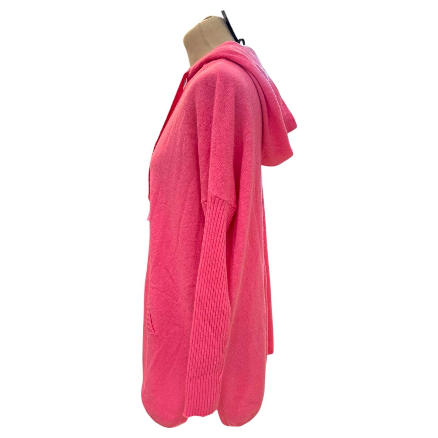 Luisa Cerano Pink Wool and Cashmere Hoodie - 14 - NEW