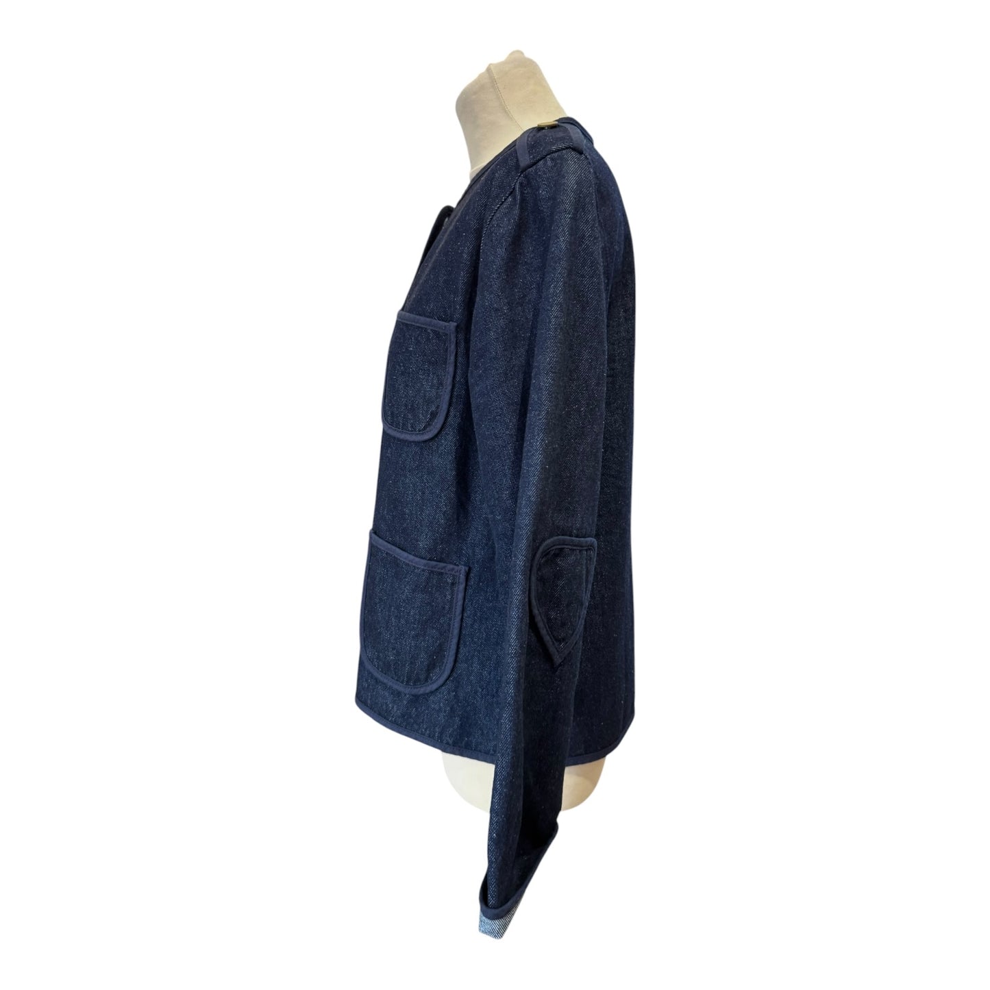 SKFK Dark Denim Crop Jacket - 12 - NEW
