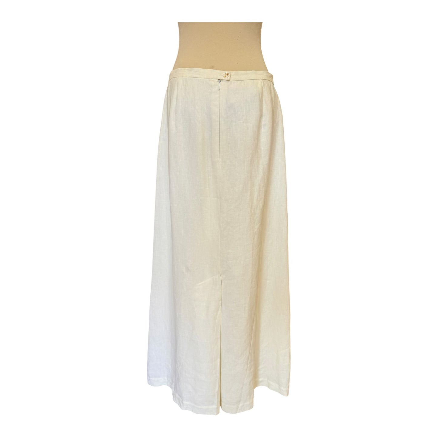 Paul Costelloe Cream Linen Maxi Skirt - 16 - NEW