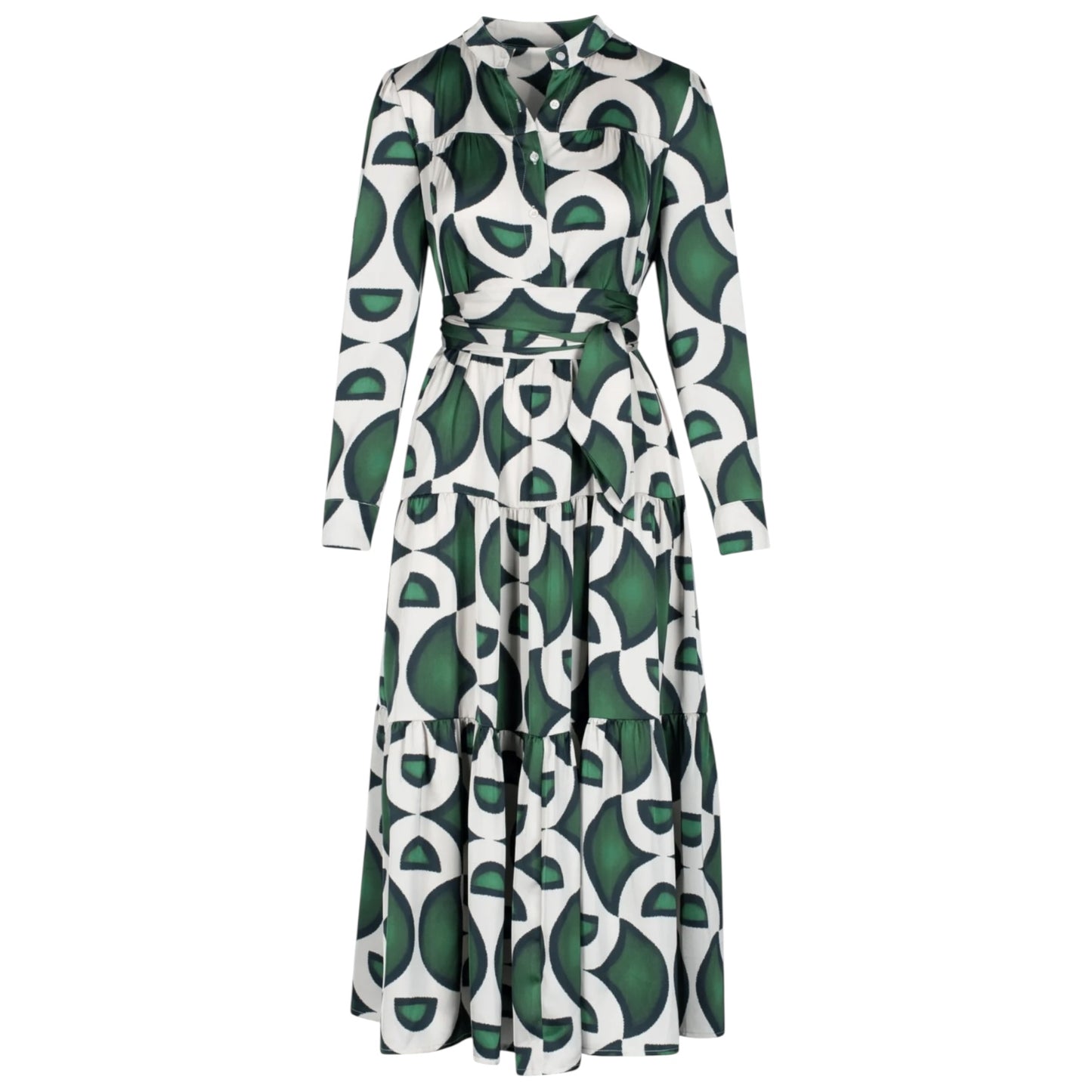 Anonyme Green and Black Gallery Damia Midi Dress -14/16