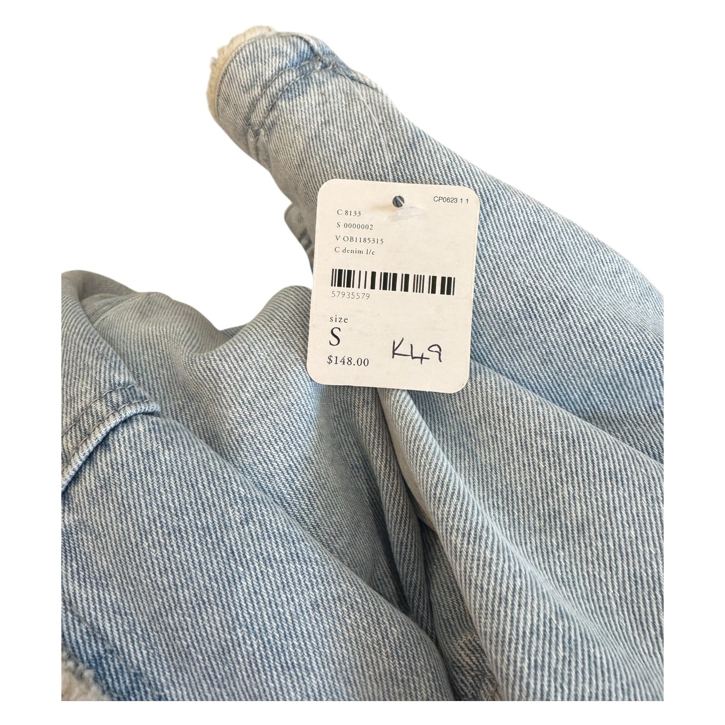 We The Free Twisted Heart Cozy Denim Jacket - 10/12 - NEW