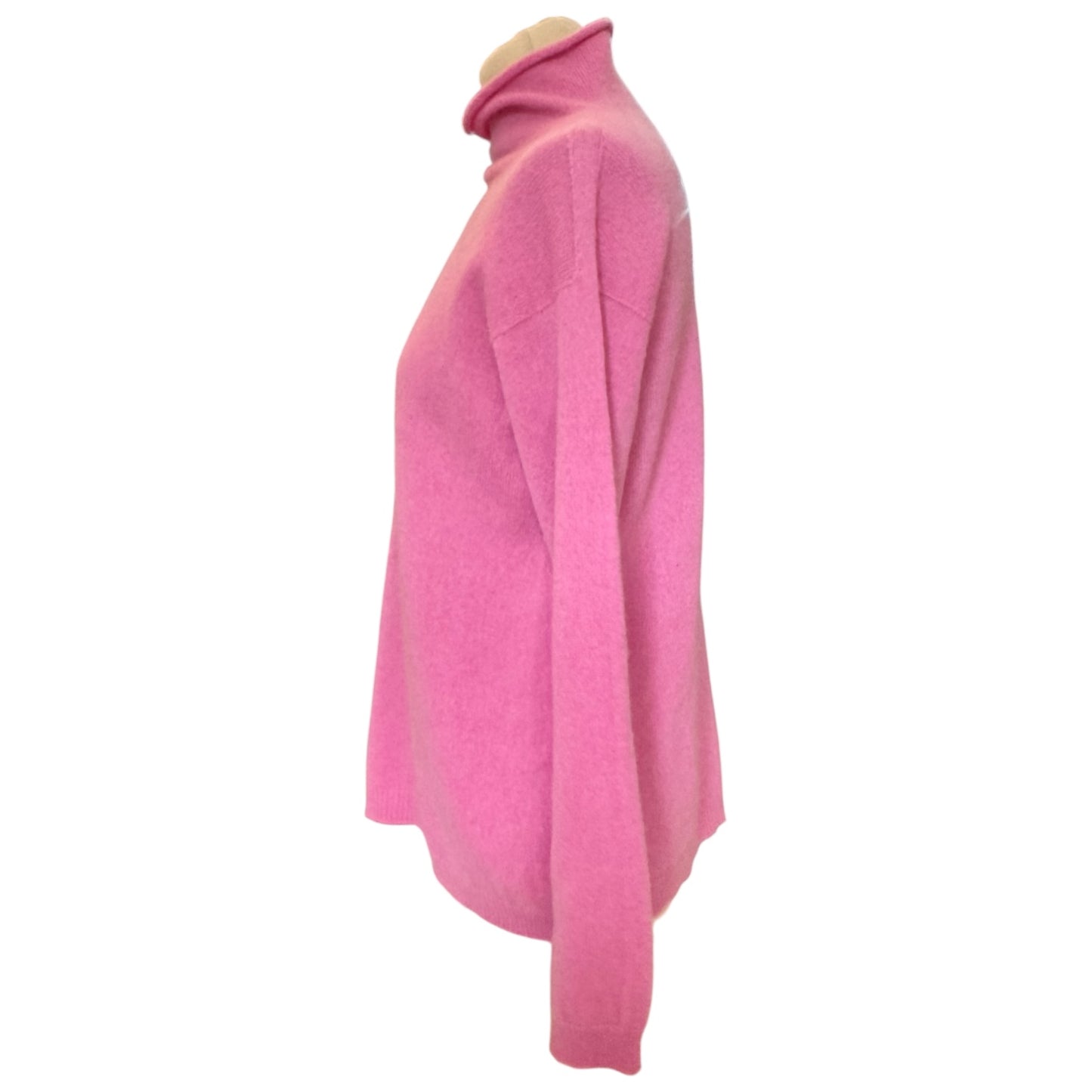'S Max Mara Pink Knit Polo Neck Sweater - 10