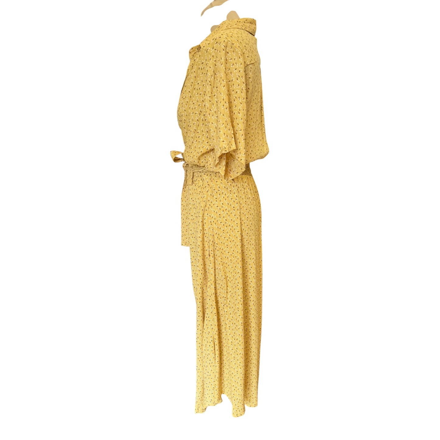 Aura Gold Midi Shirt Dress - 10
