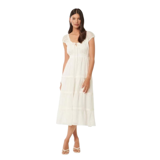 Forever New White Midi Dress - 8