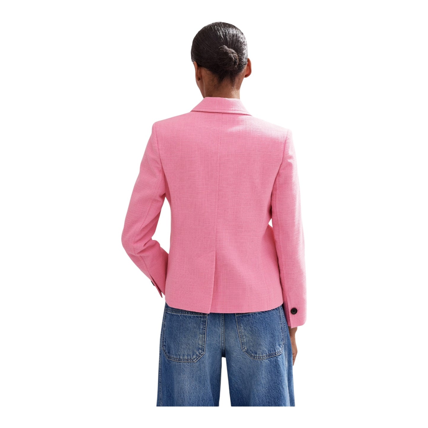 Me + Em Pink Cotton Fitted Contour Jacket - 14