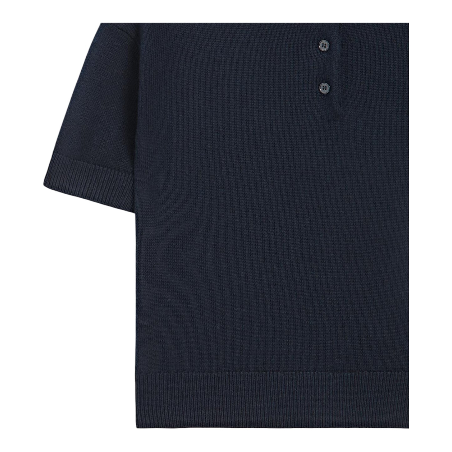 Massimo Dutti Navy Cotton and Wool Knit Top - 10