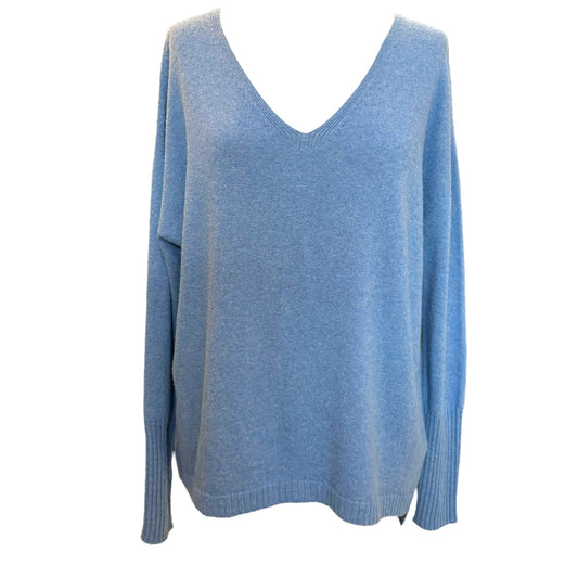 Jeff Blue V Neck Jumper - 12/14