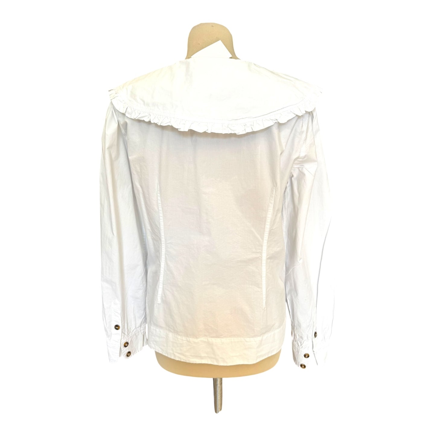 Ganni White Oversized Collar Shirt - 12