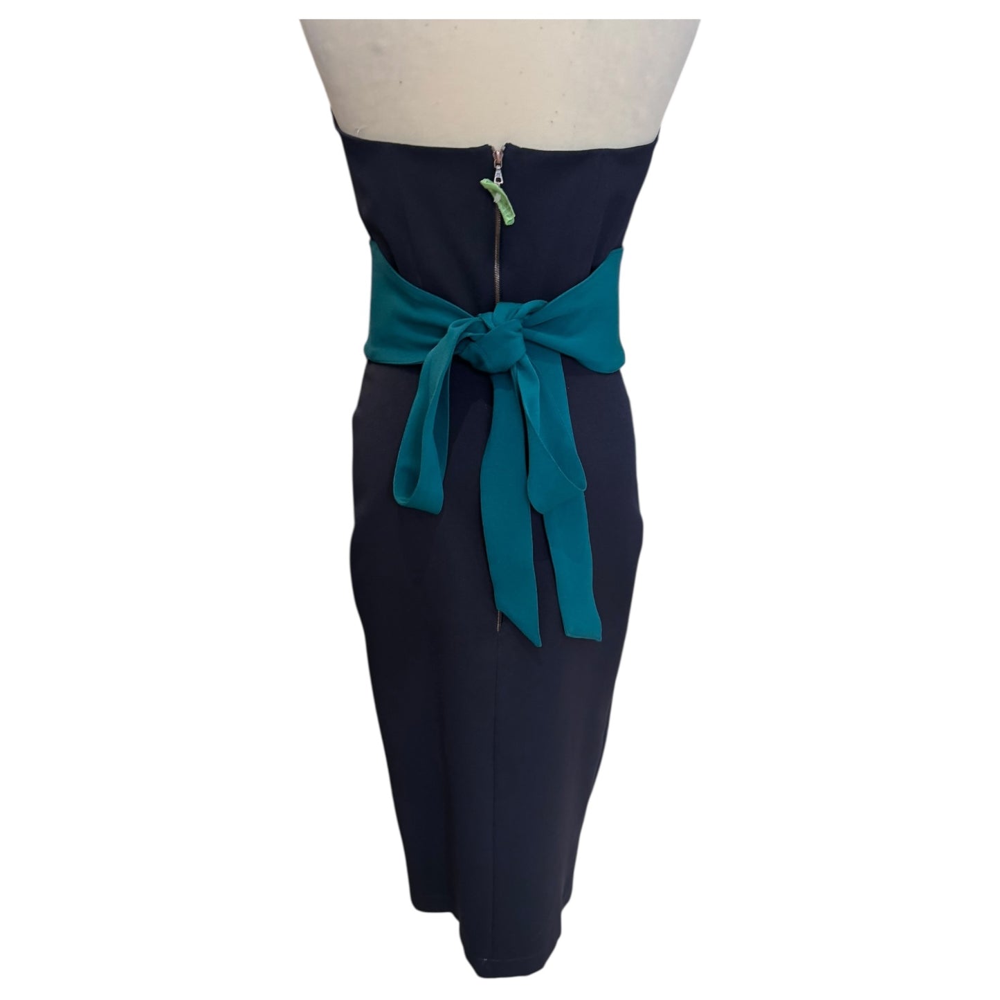 Kevan Jon Teal and Navy Dress and Coat - 8