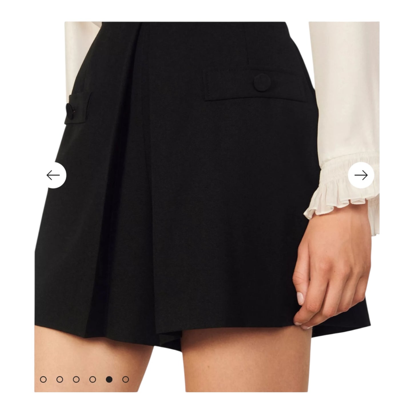 Sandro Hugo High Rise Woven Shorts - 10