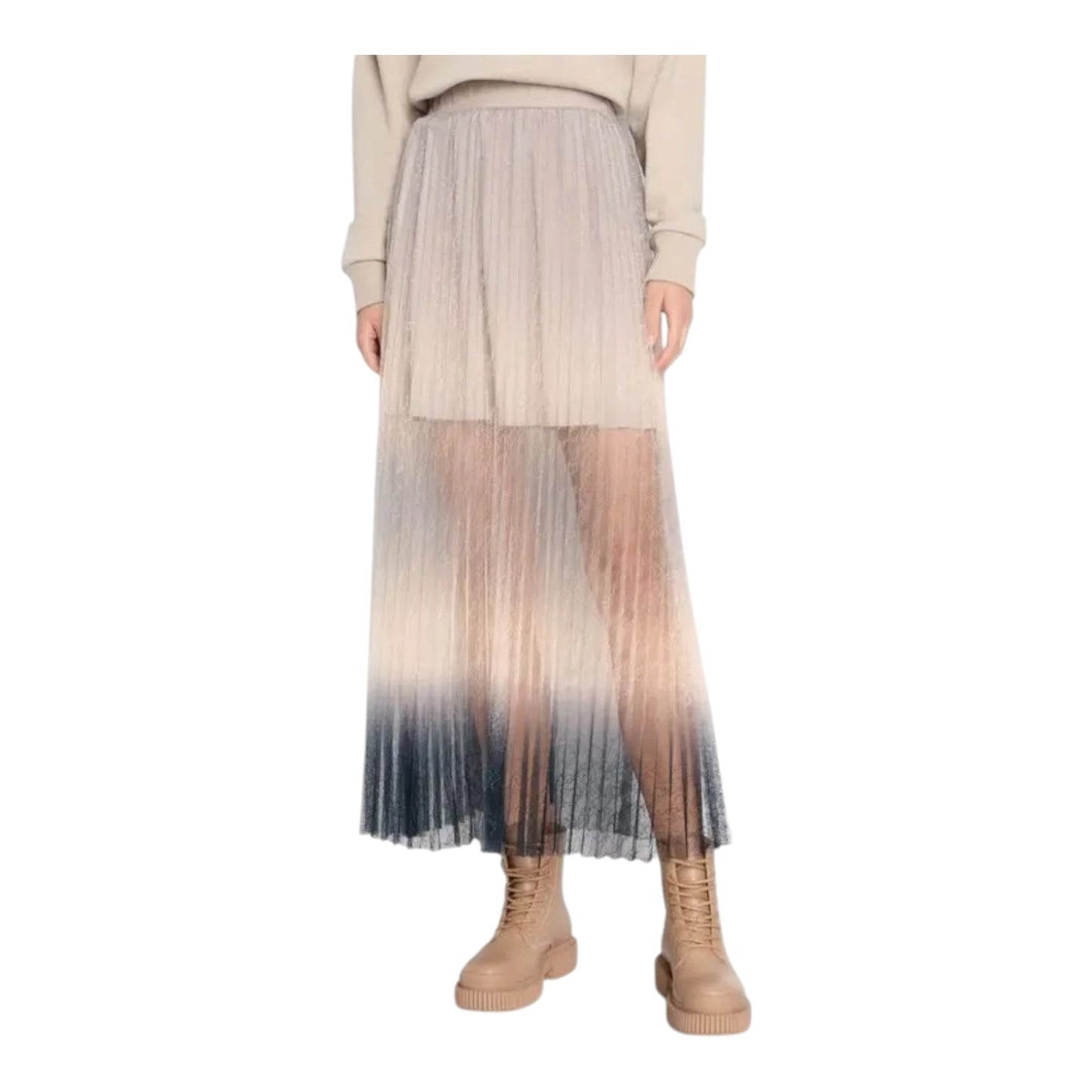 Armani Exchange Gradient Effect Pleated Skirt - 8/10 - NEW