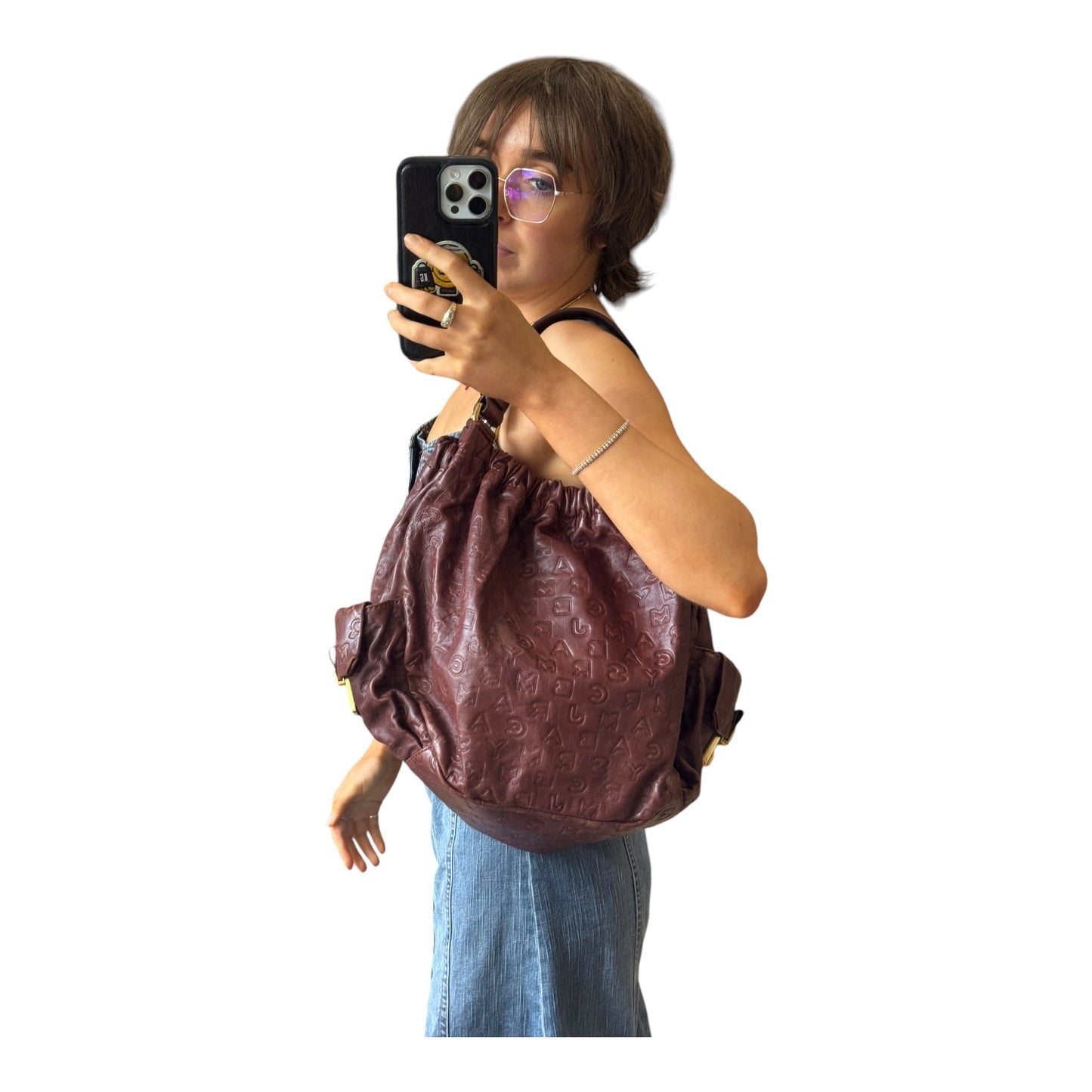 Marc Jacobs Conker Embossed Hobo Tote Bag