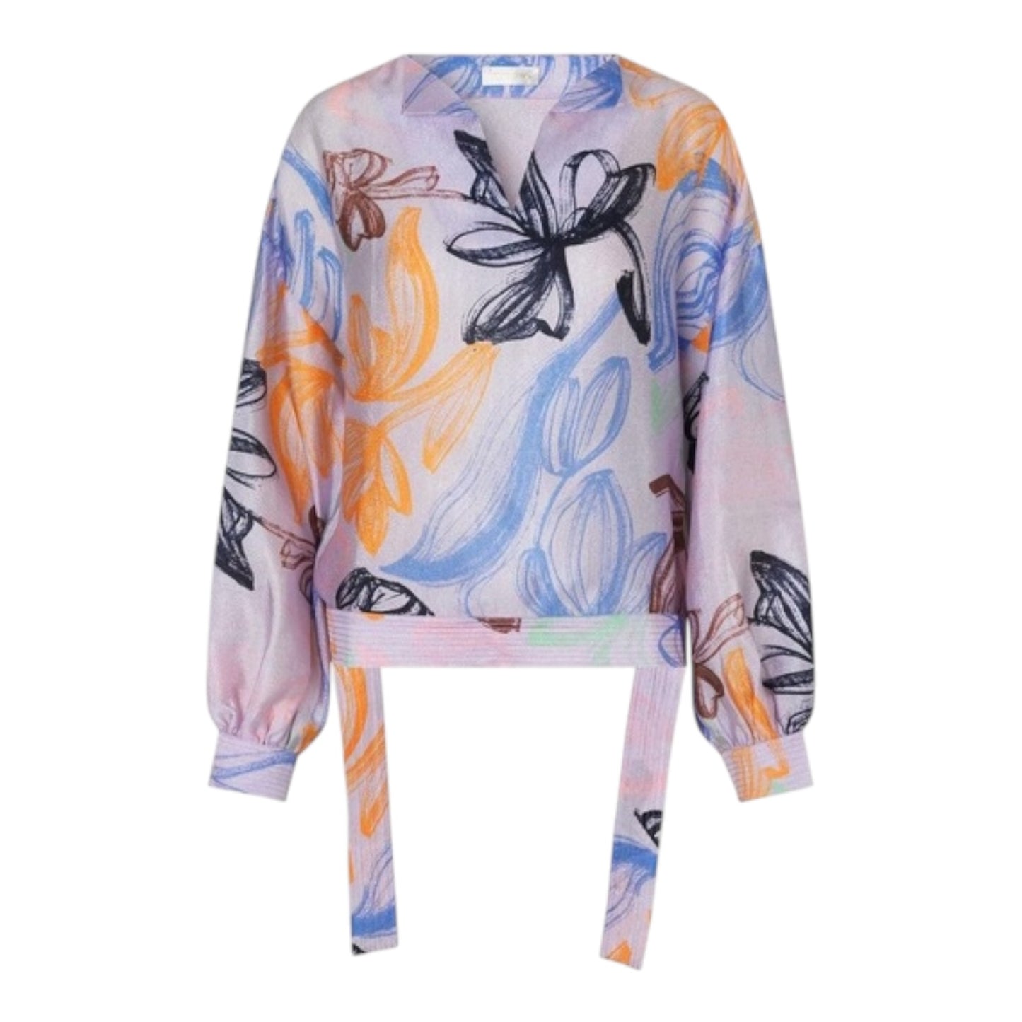 Stine Goya Emmylou Purple Patterned Top - 12/14