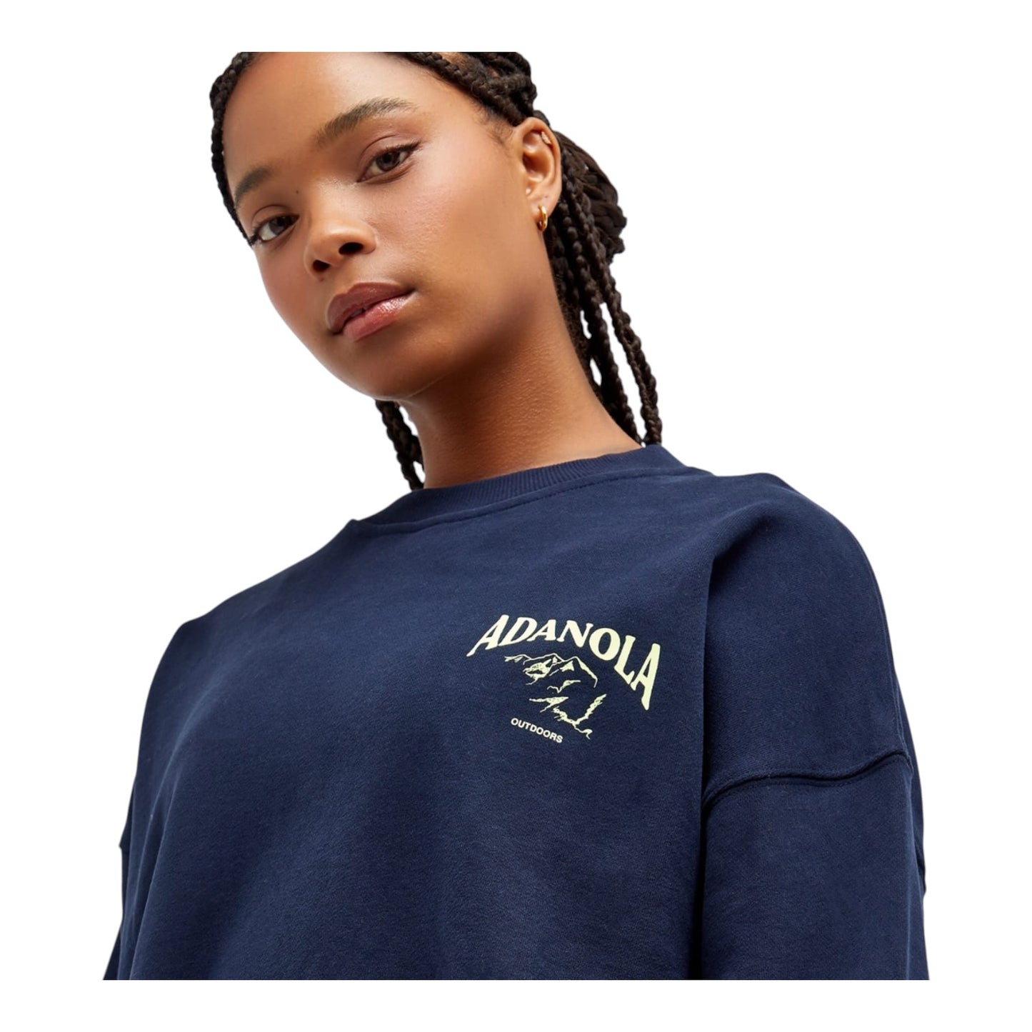 Adanola Oversized Sweater in Navy Blue - 10/12