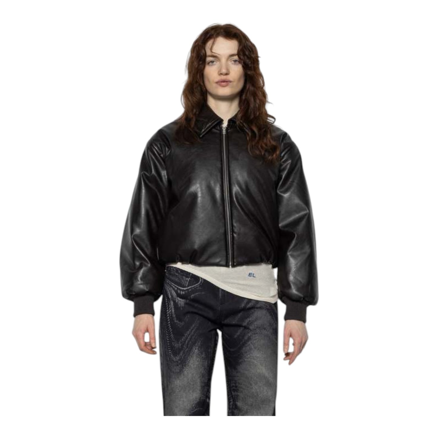 Acne Studio Coated Bomber Jacket in Dark Brown - 8