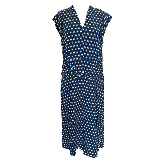 The Fold Navy and Blue Patterned Dress - 12