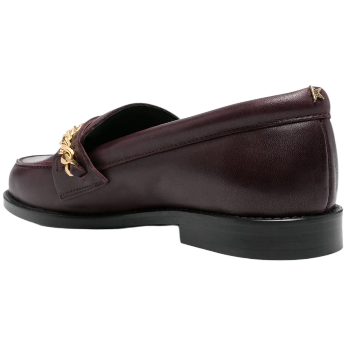 Golden Goose Burgundy Jerry Chain-Linked Loafers - 37/4