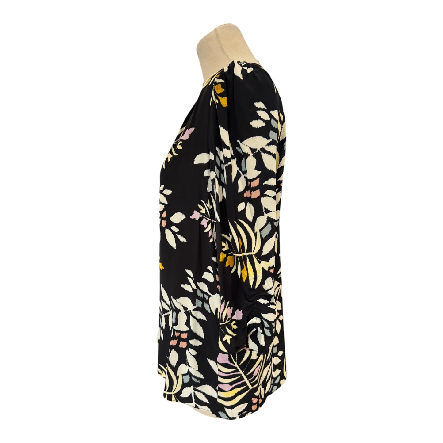Ba&sh Black Leaf Print Top - 8/10