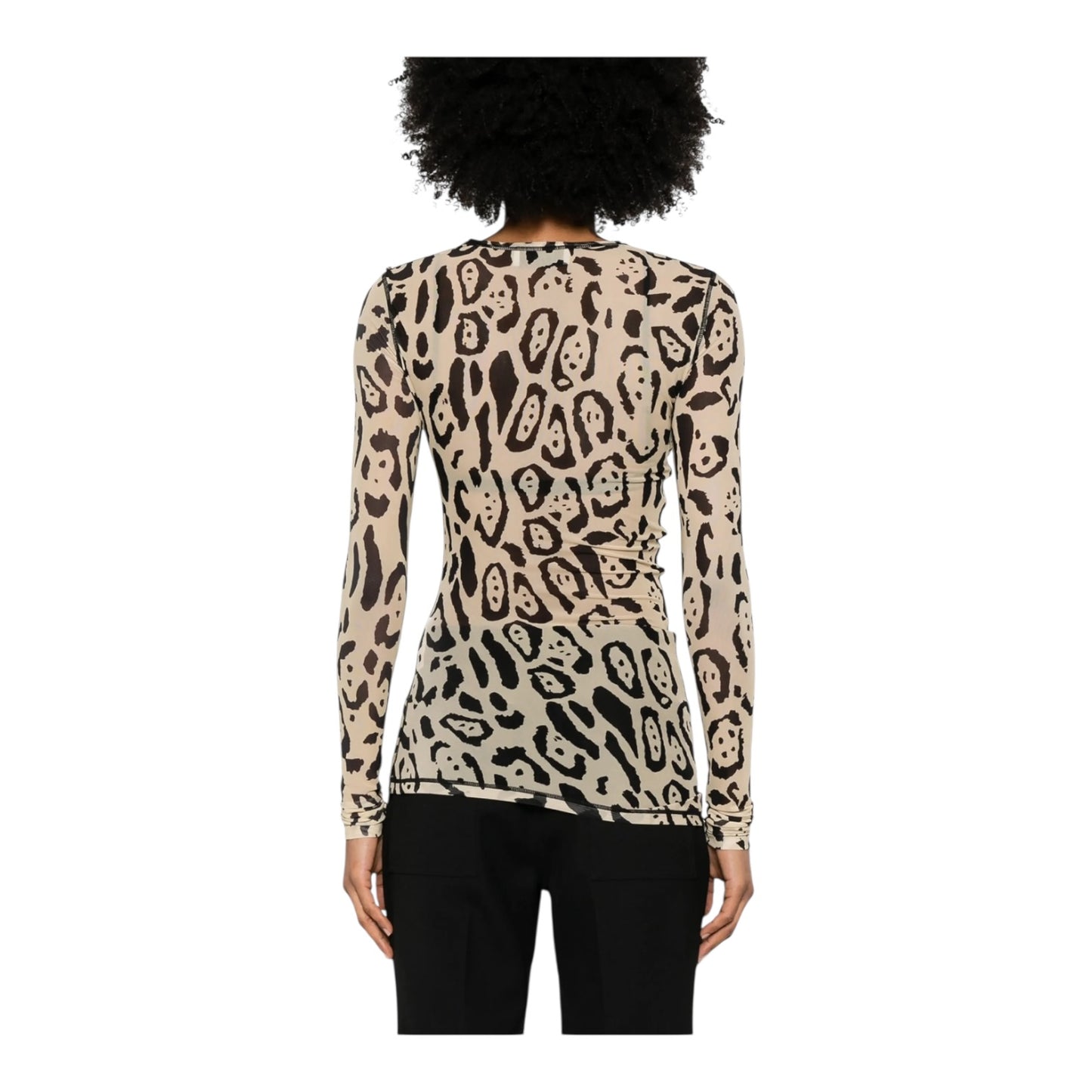SportMax Animal Print BIS Tulle Top - 10