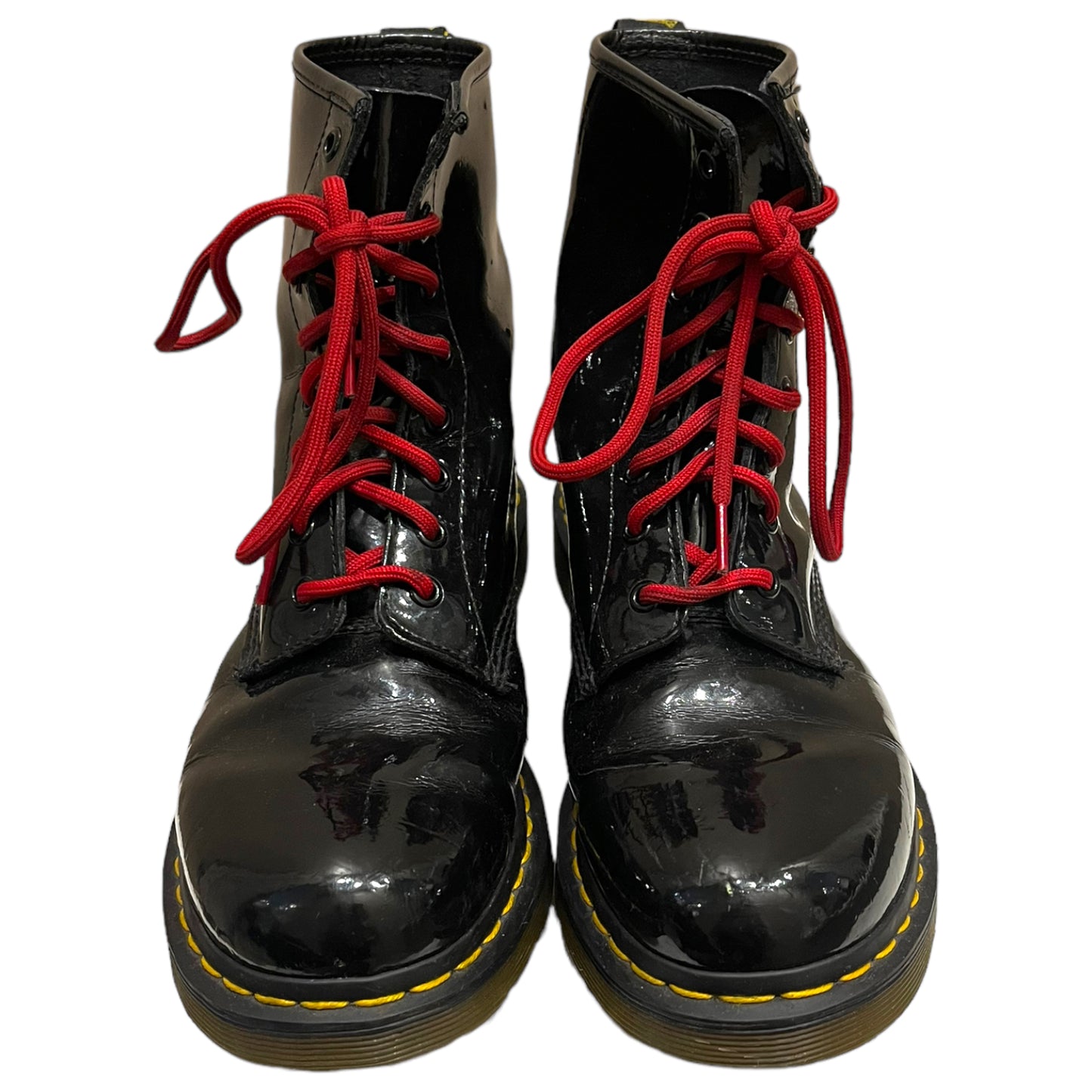 Dr Martens Black Patent Lace Up Boots