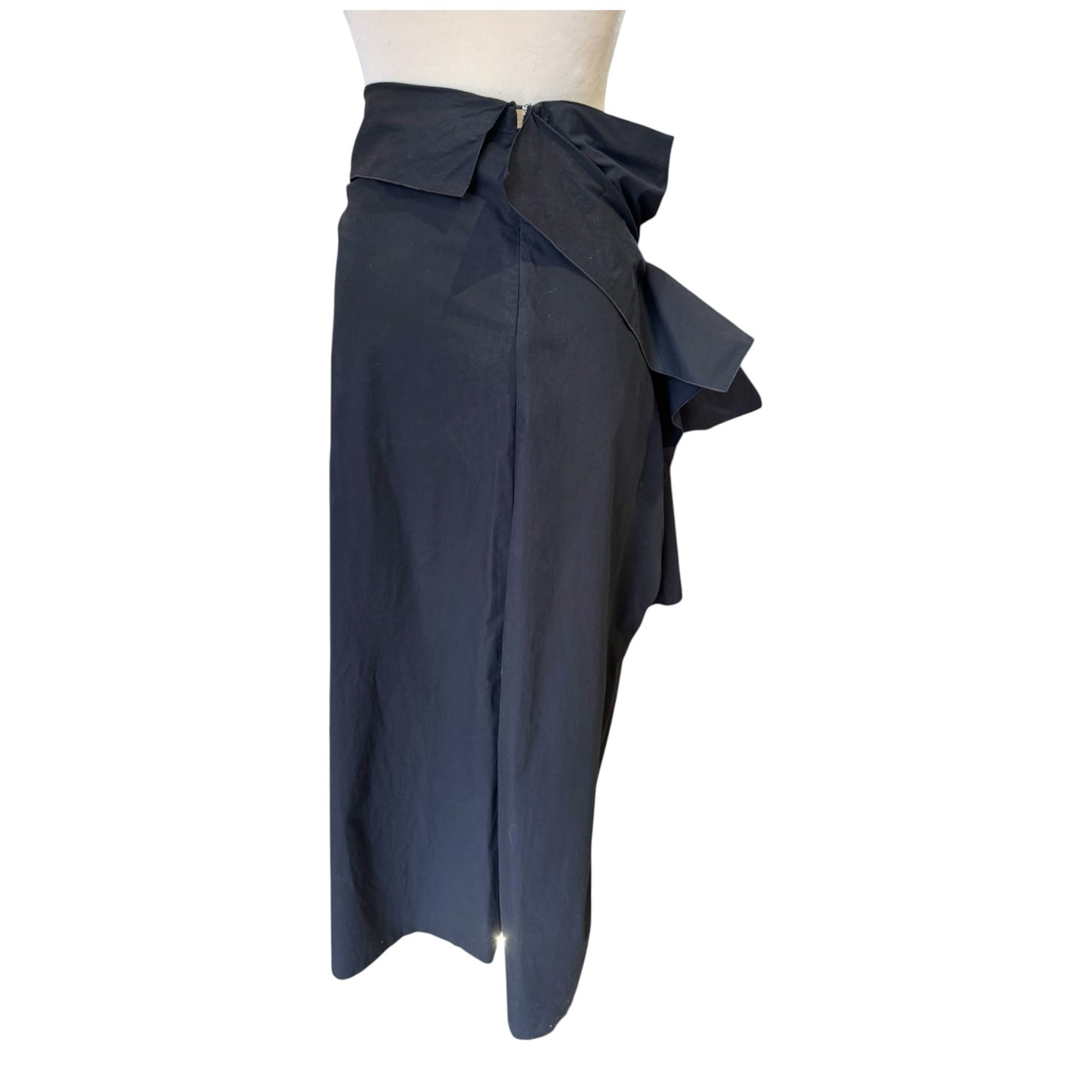Joseph Black Asymmetric Midi Skirt - 10