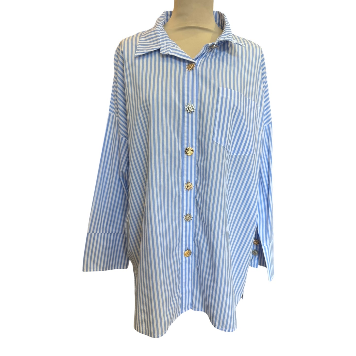 Leo & Ugo Blue Striped Othilie Shirt - 18