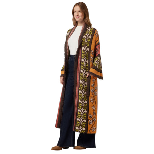 Marc Cain Patterned Long Cardigan - 14/16