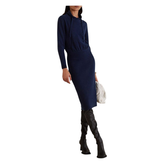 Akris Navy Cashmere Dress - 10