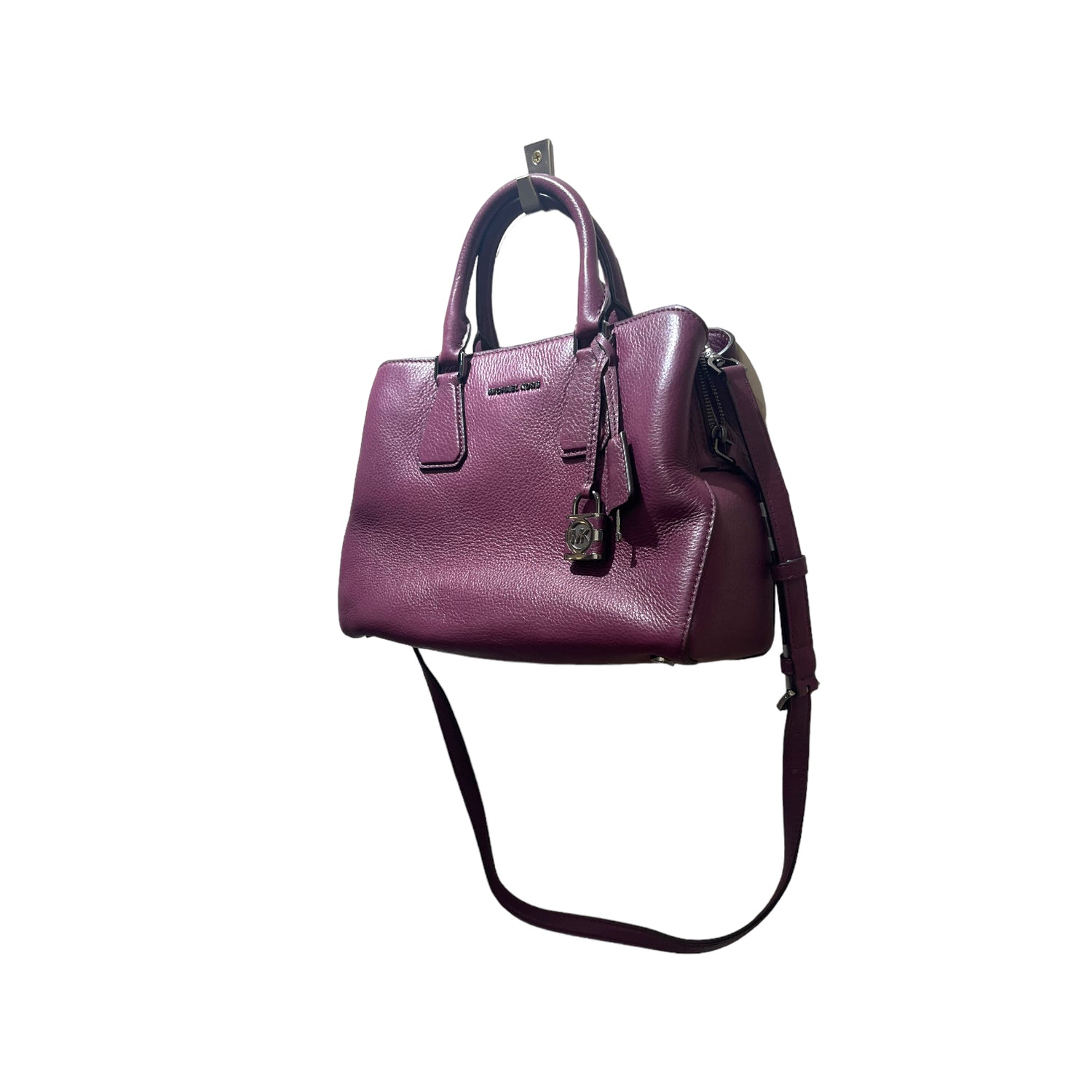 Purple and black michael store kors purse