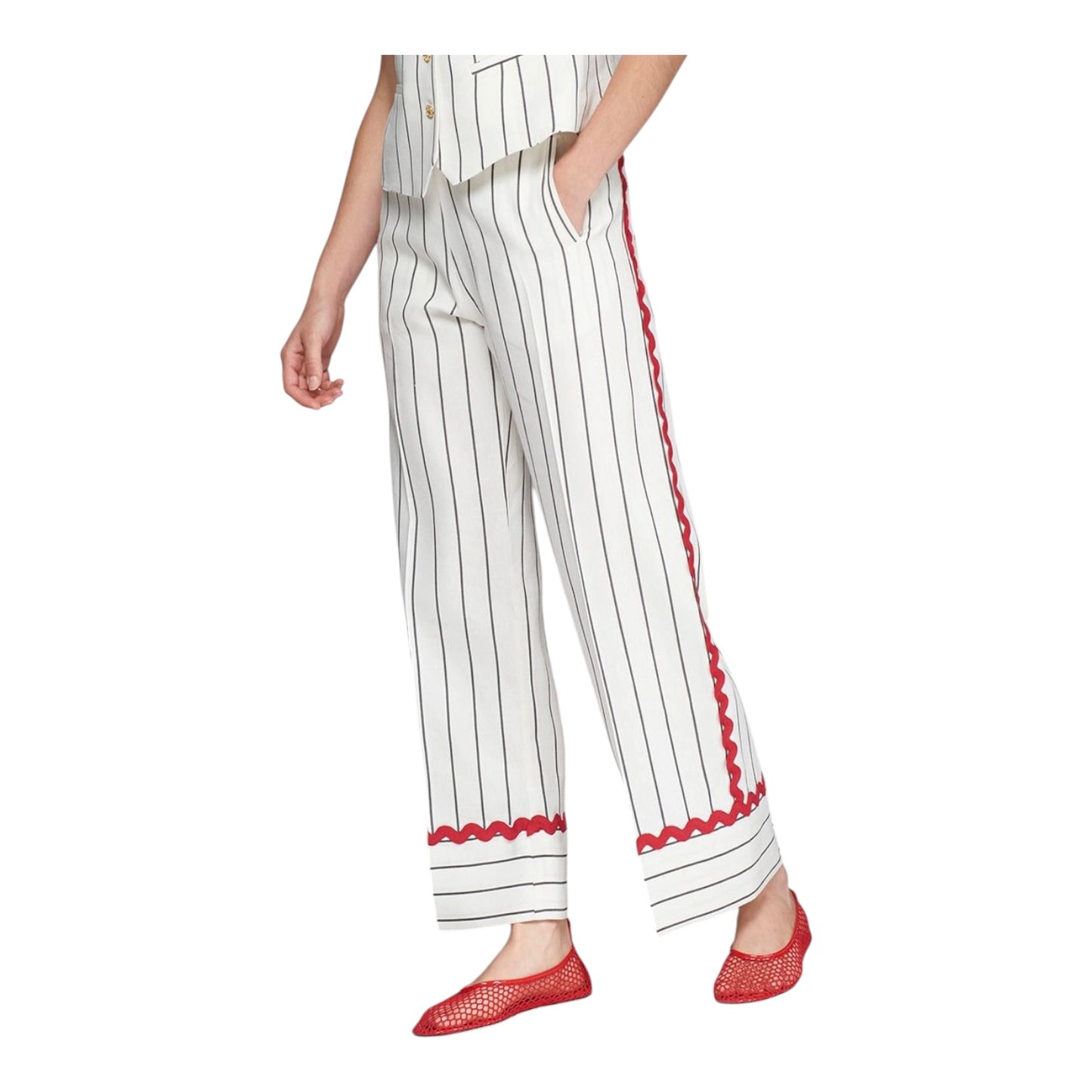 Villagallo Sandra Stripe Trousers - 10