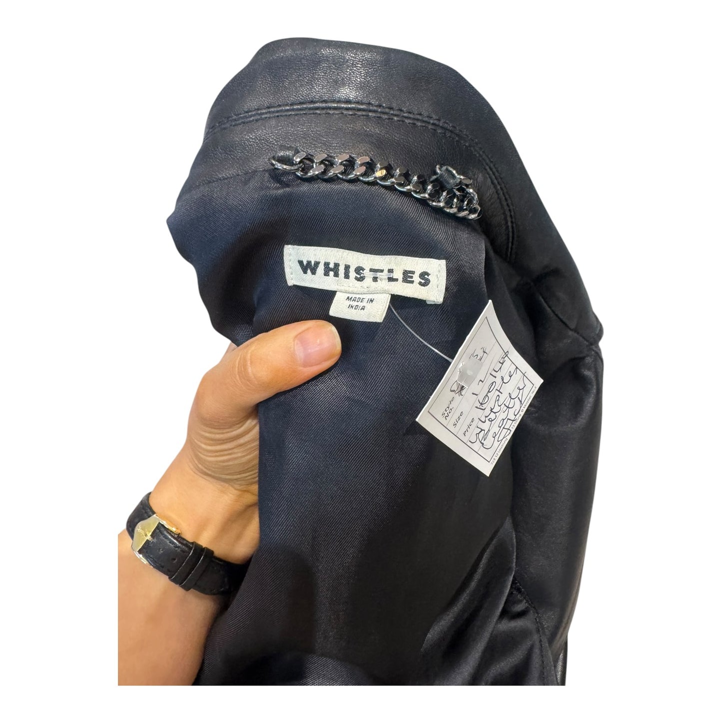 Whistles Black Leather Jacket - 12