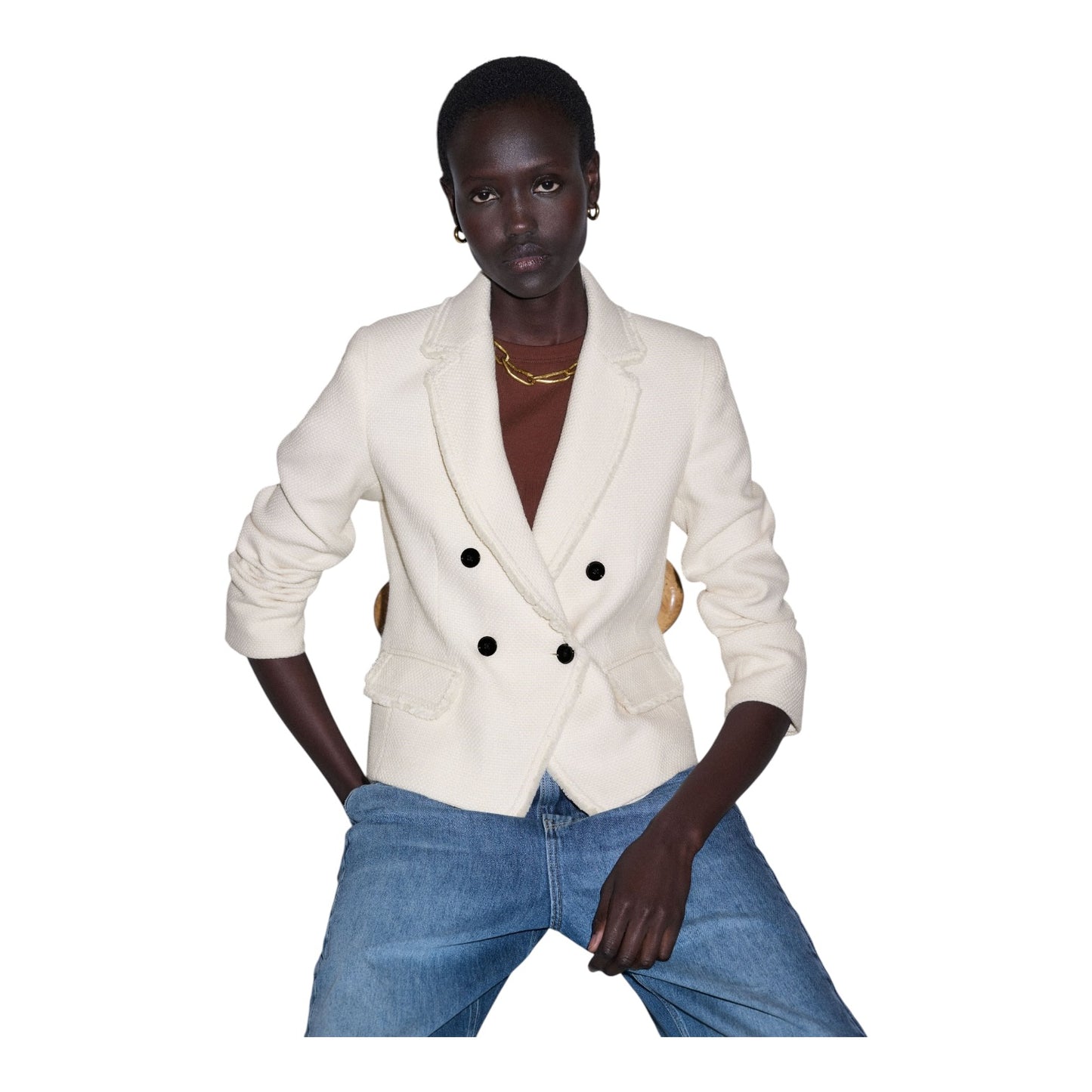 Me + Em AM-PM Fitted Blazer Italian Wool Blend - 12