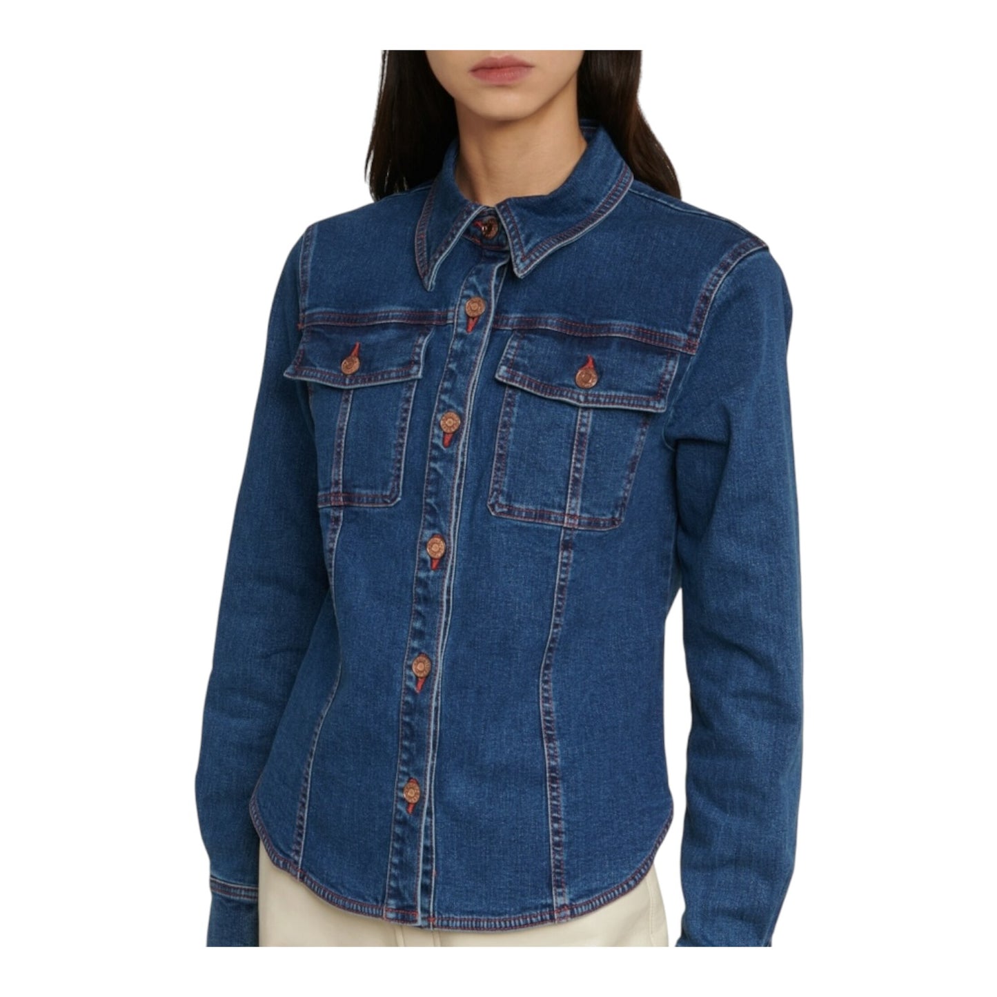 See By Chloe Dark Denim Jacket - 12 - NEW