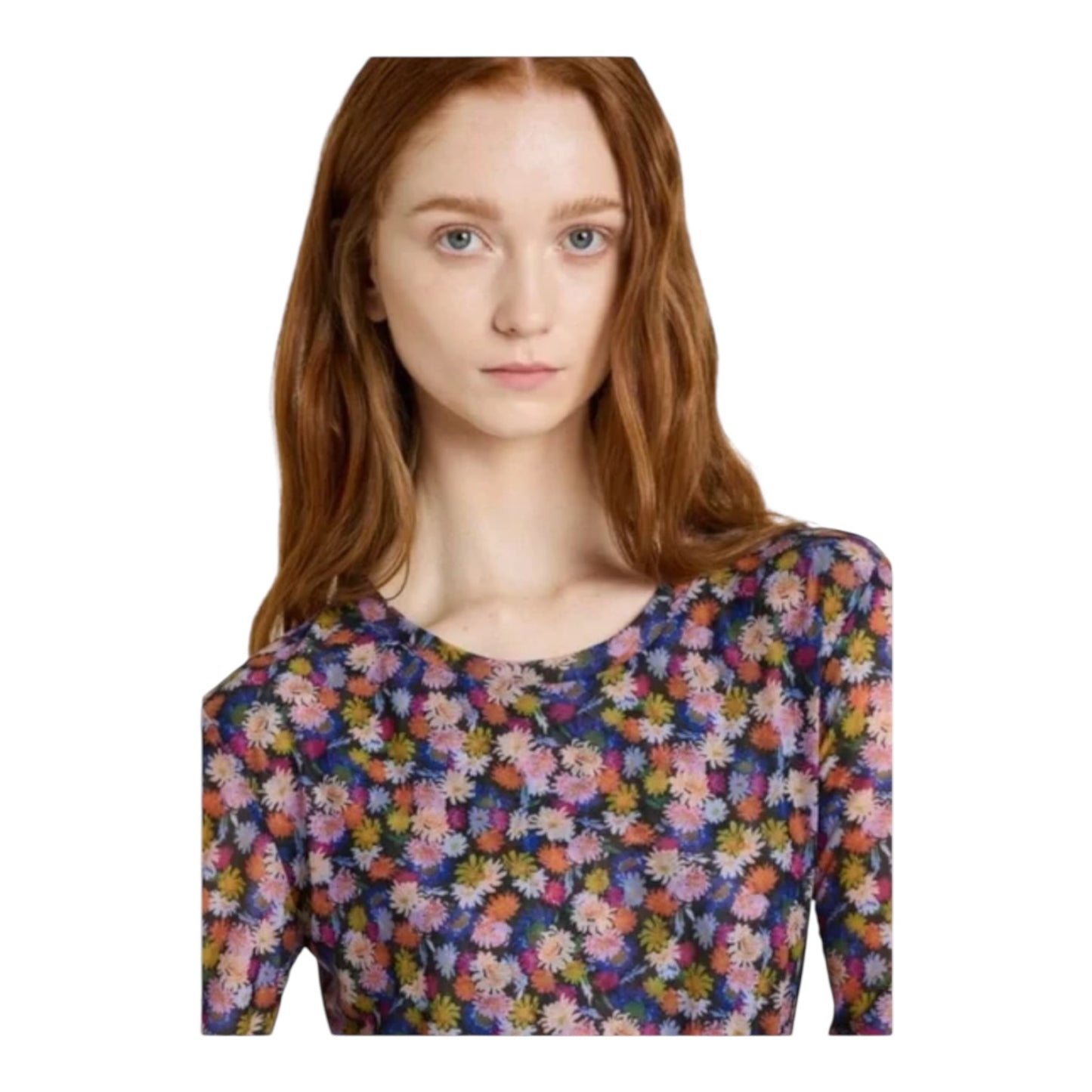 Paul Smith Flower Mesh Midi Dress - 12