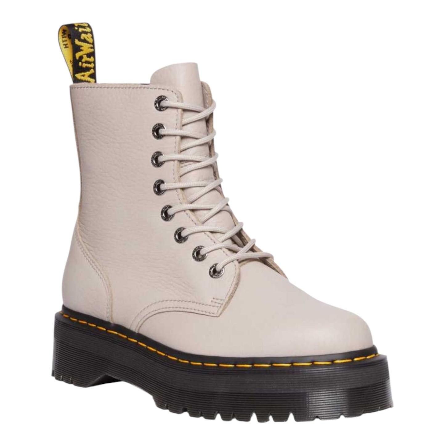 Dr Marten Jadon III Soft Leather Platform Boots in VINTAGE TAUPE - 38 / 5