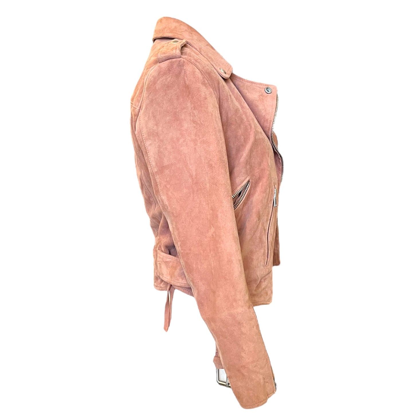 All Saints Dusty Pink Suede Jacket