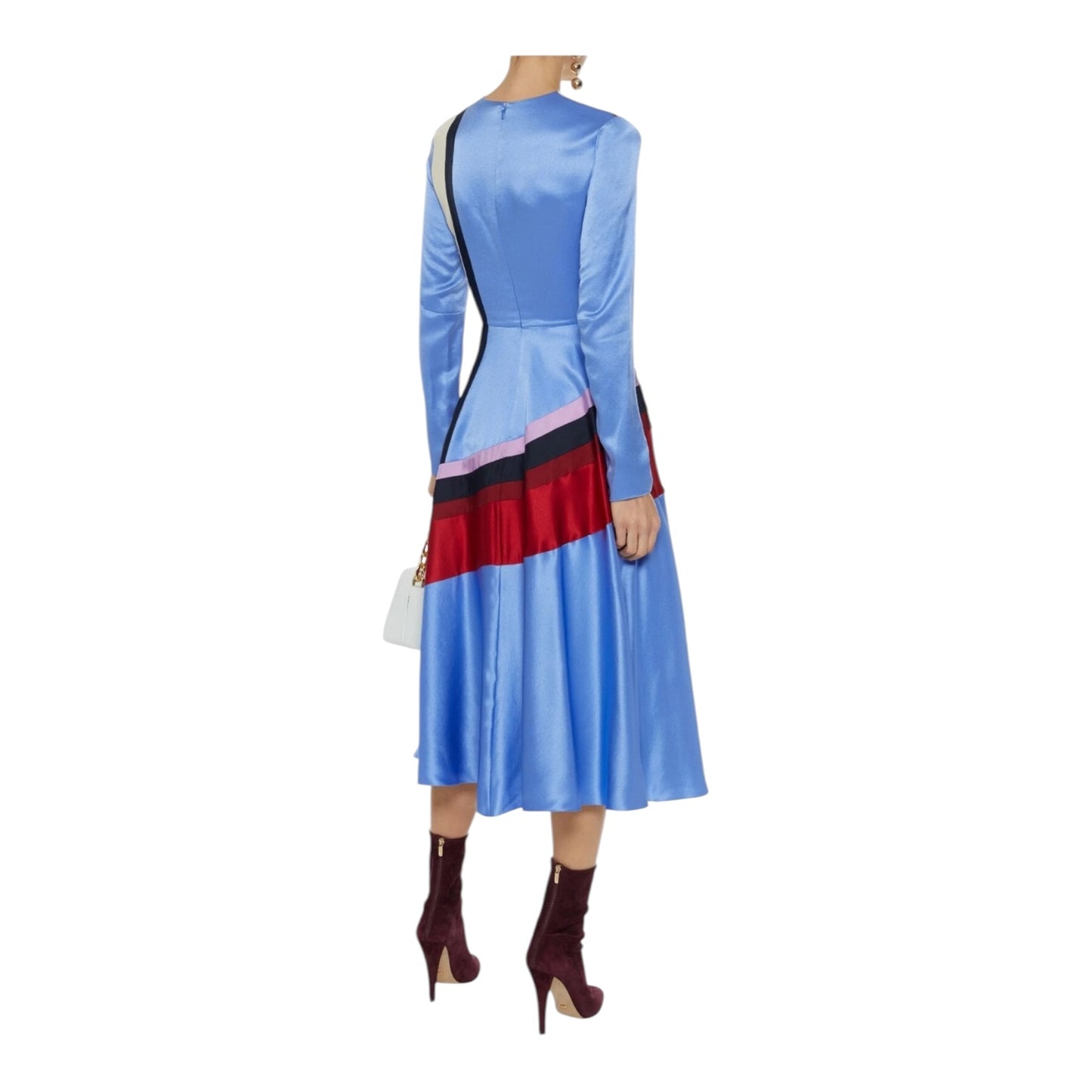 Roksanda Etta Striped Silk Midi Dress - 10