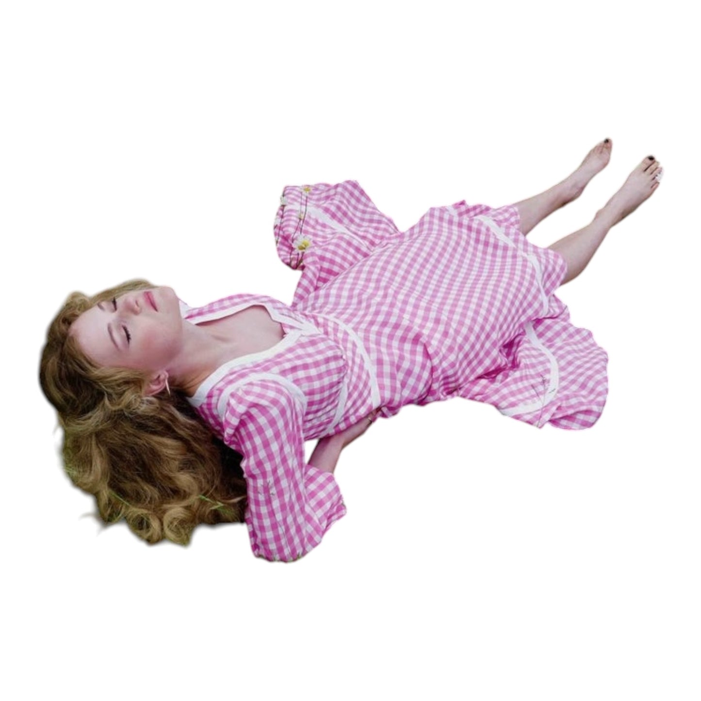 Coco Fennell Gingham Pink Dirndl Dress - 12