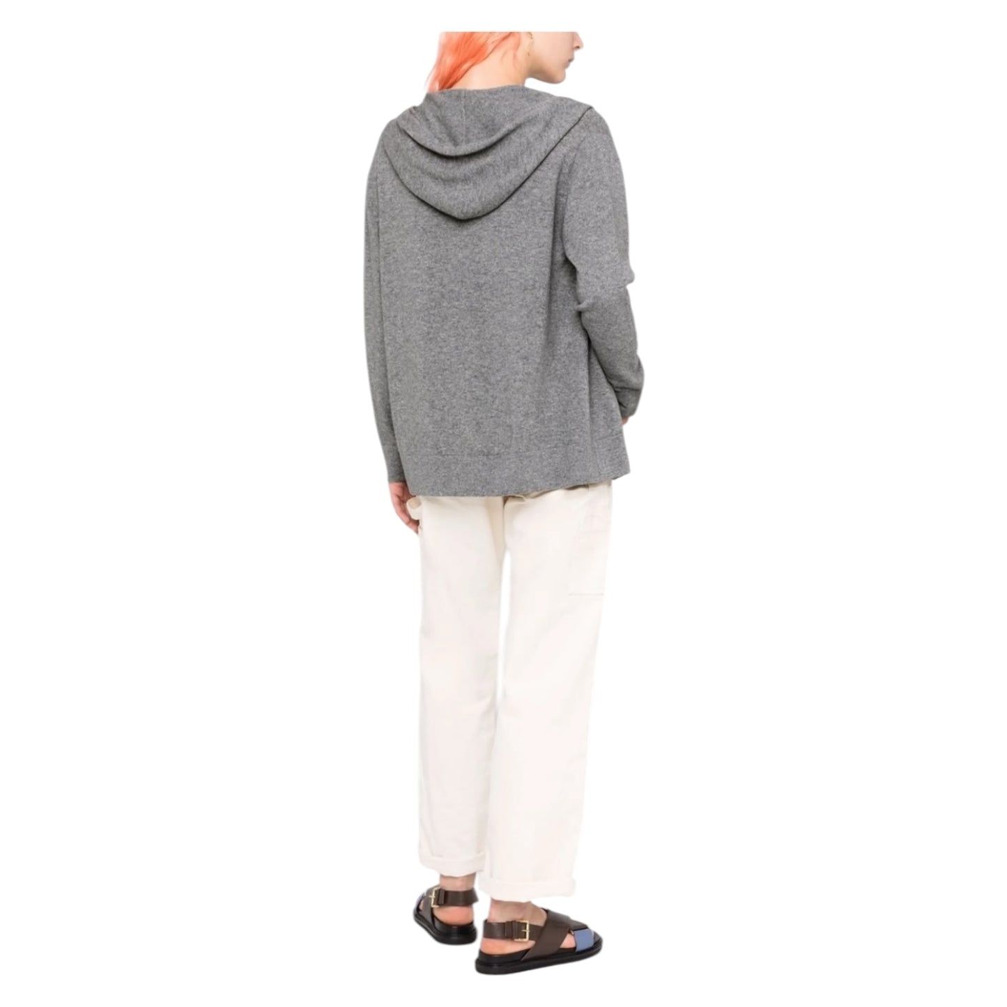 Fabiana Filippi Grey Hooded Zipped Cardigan - 14