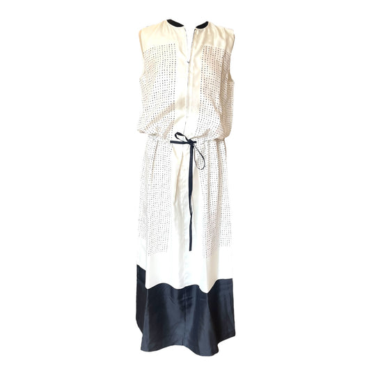 DKNY White and Black Silk Dress - 12