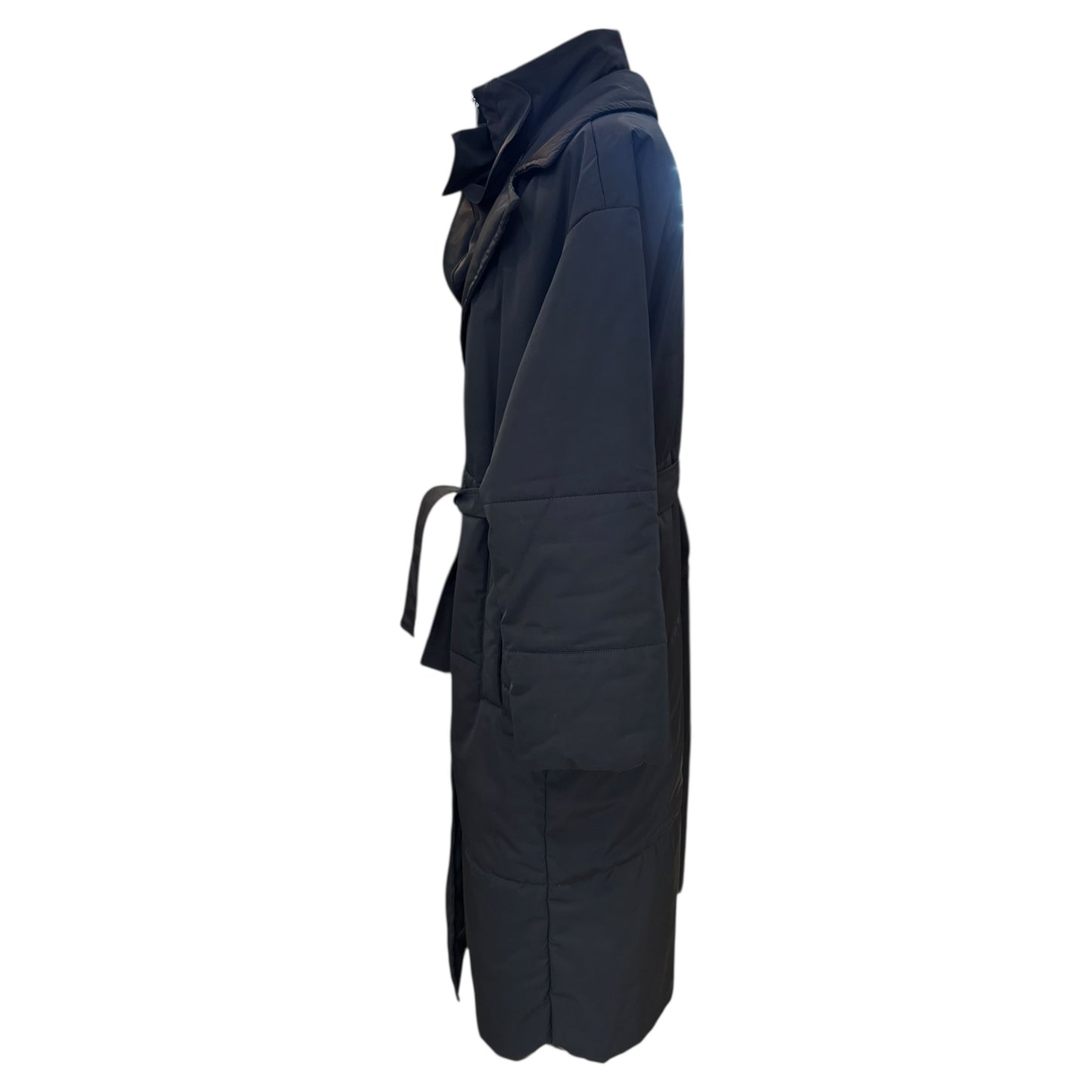 Marella Sport Black Coat with Detachable Ruffle Neck - 16